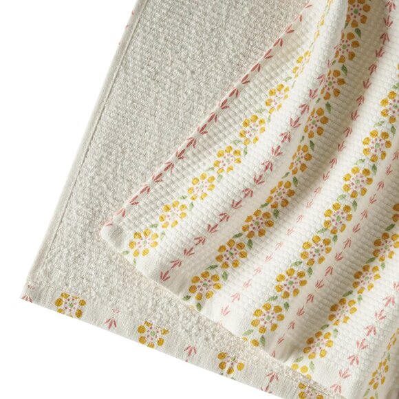 Pioneer Woman Hattie Woven Kitchen Towels 4pc Set Blue Pink 18"x28" New - Picture 3 of 6